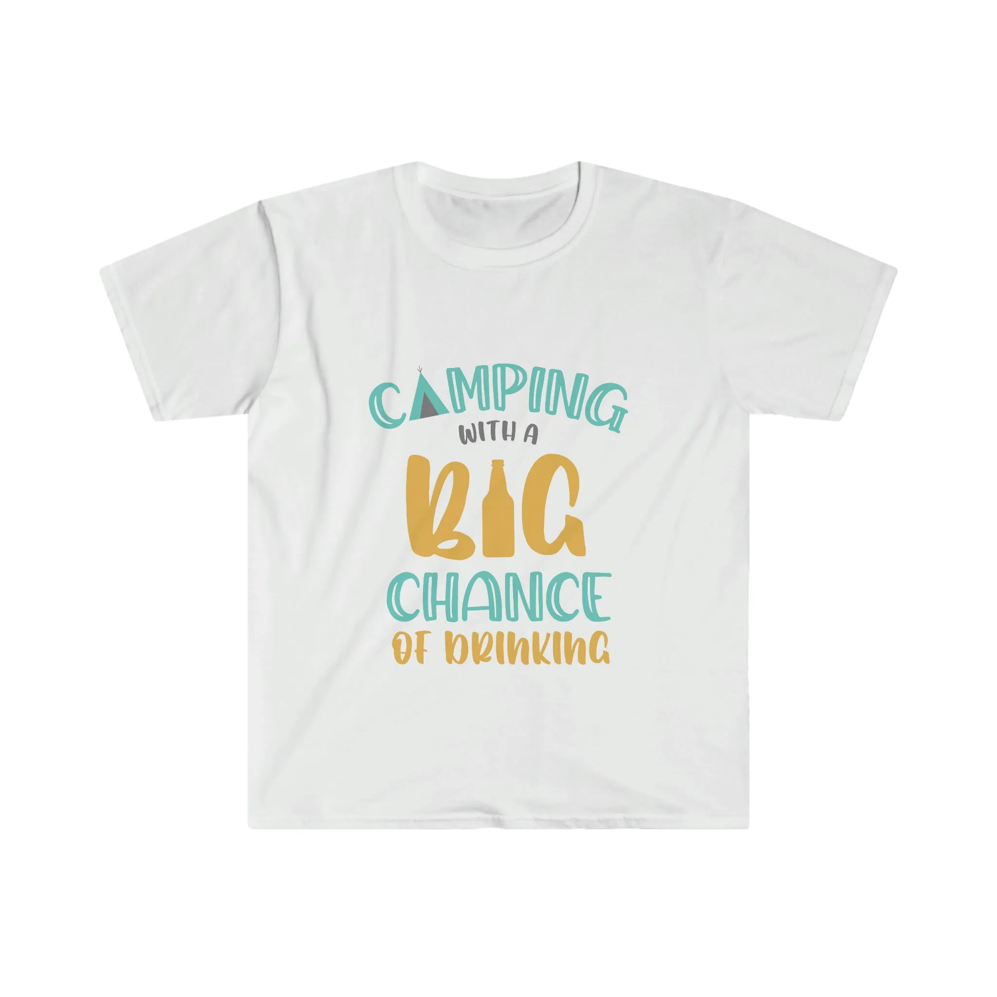 Camping With a Chance of Drinking Unisex Softstyle T-Shirt