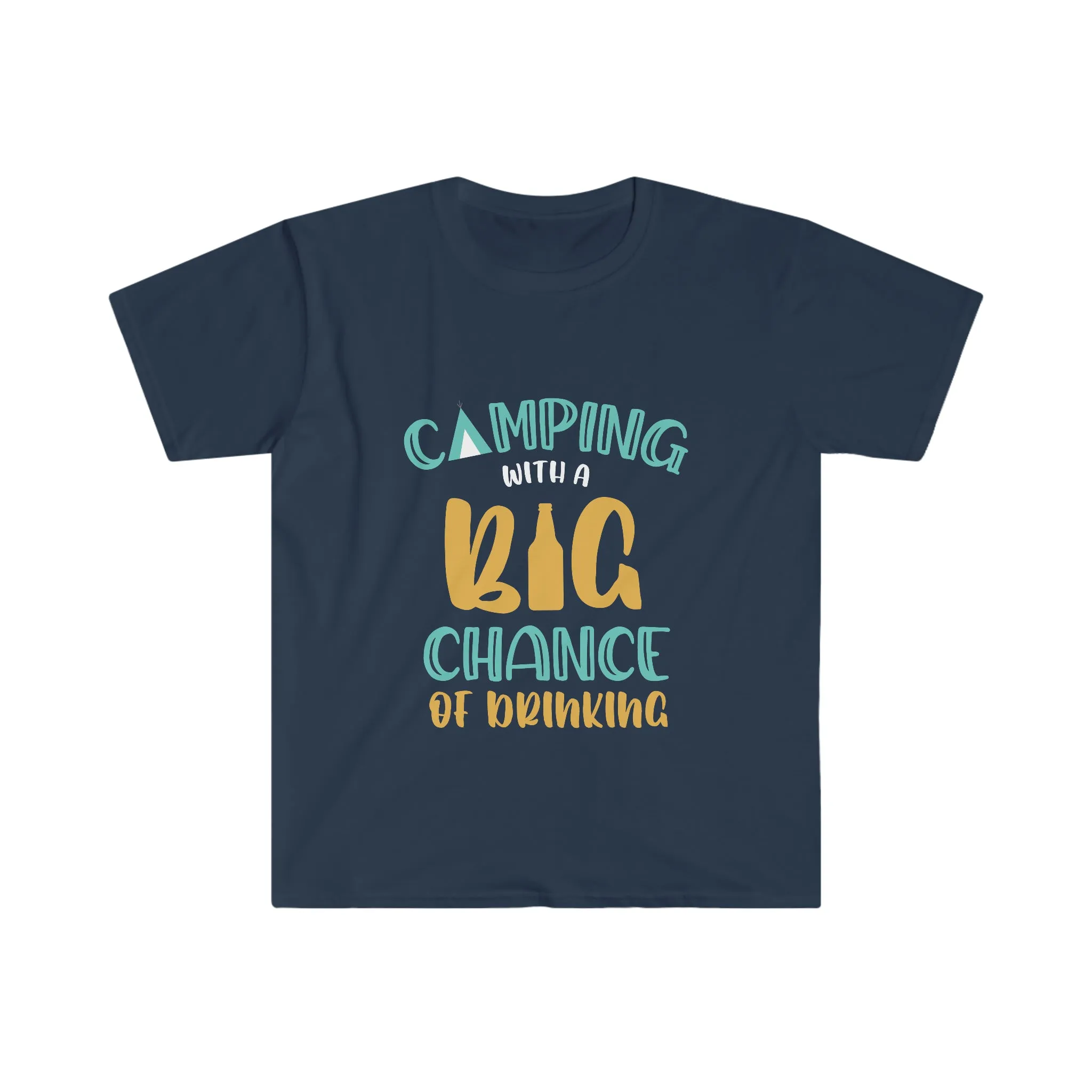Camping With a Chance of Drinking Unisex Softstyle T-Shirt