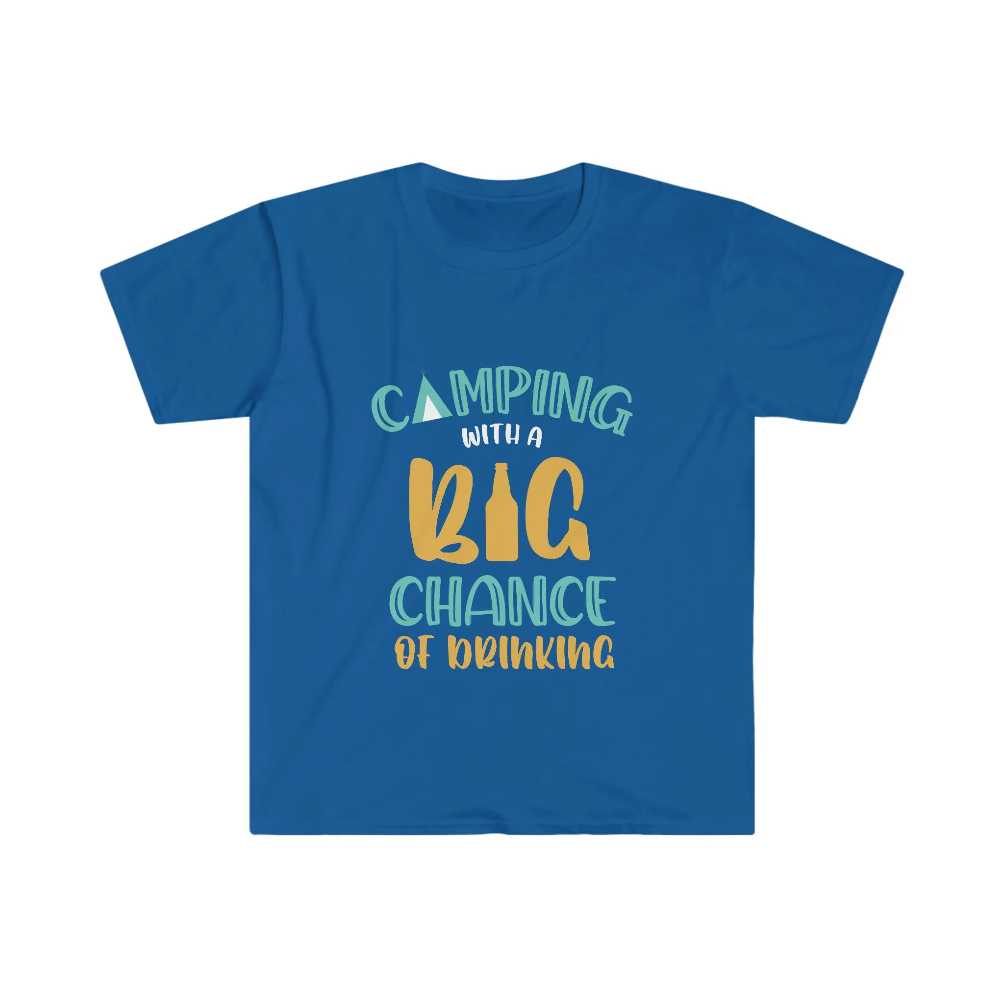 Camping With a Chance of Drinking Unisex Softstyle T-Shirt