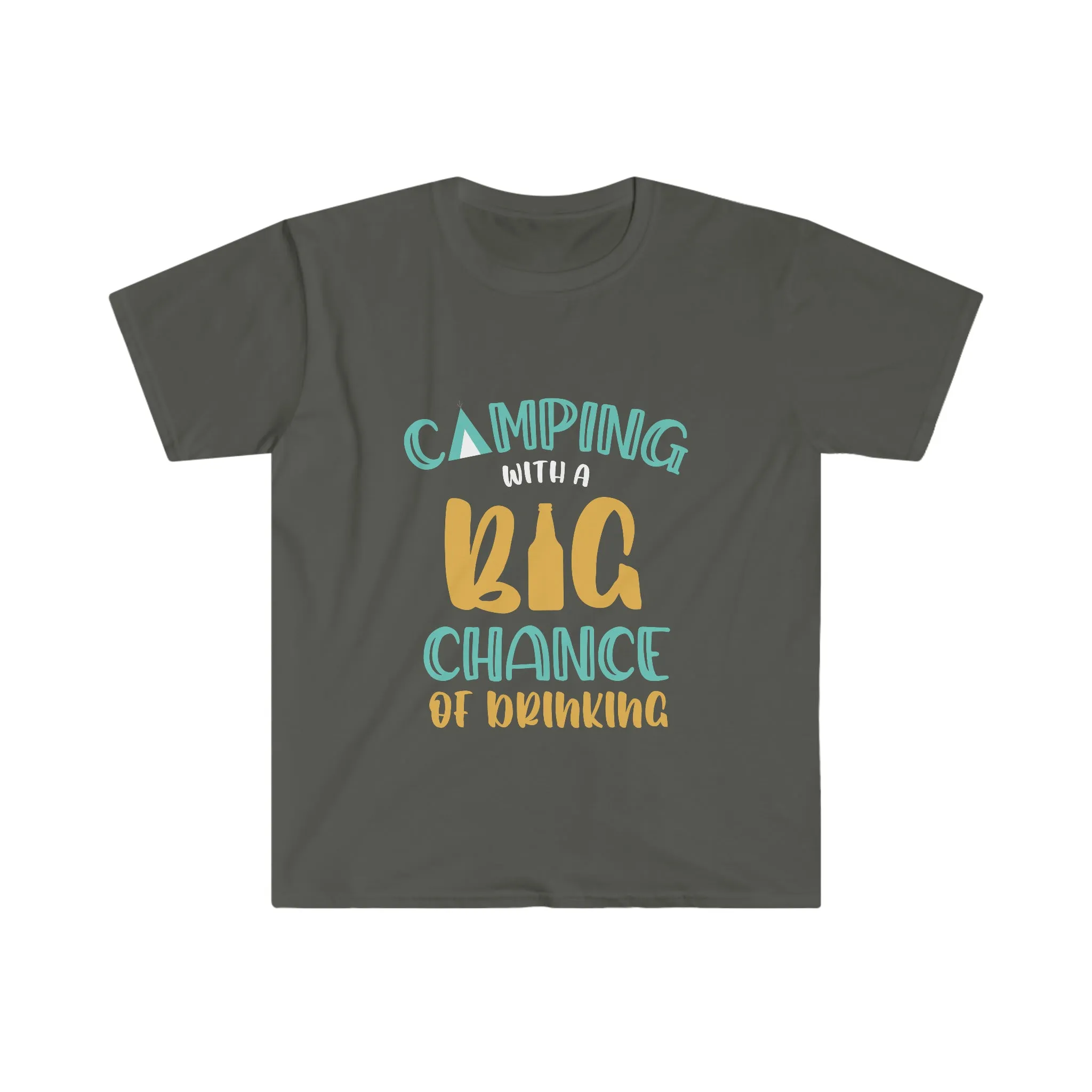 Camping With a Chance of Drinking Unisex Softstyle T-Shirt