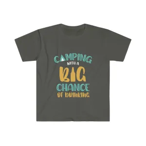 Camping With a Chance of Drinking Unisex Softstyle T-Shirt