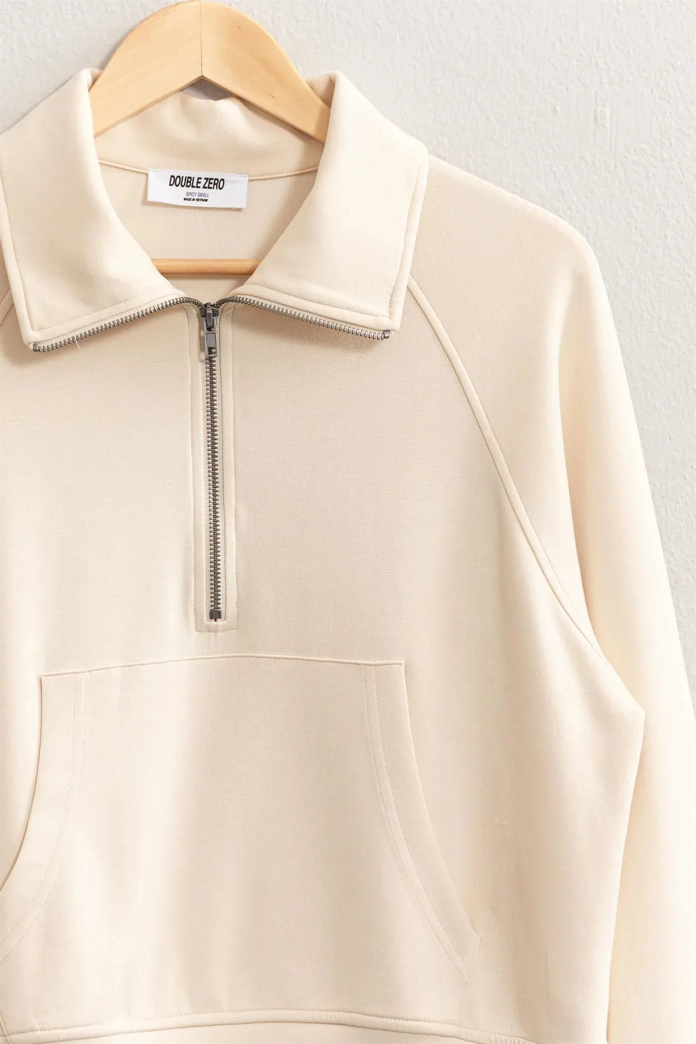 Can't Get Enough Half-Zip Collared Sweatshirt