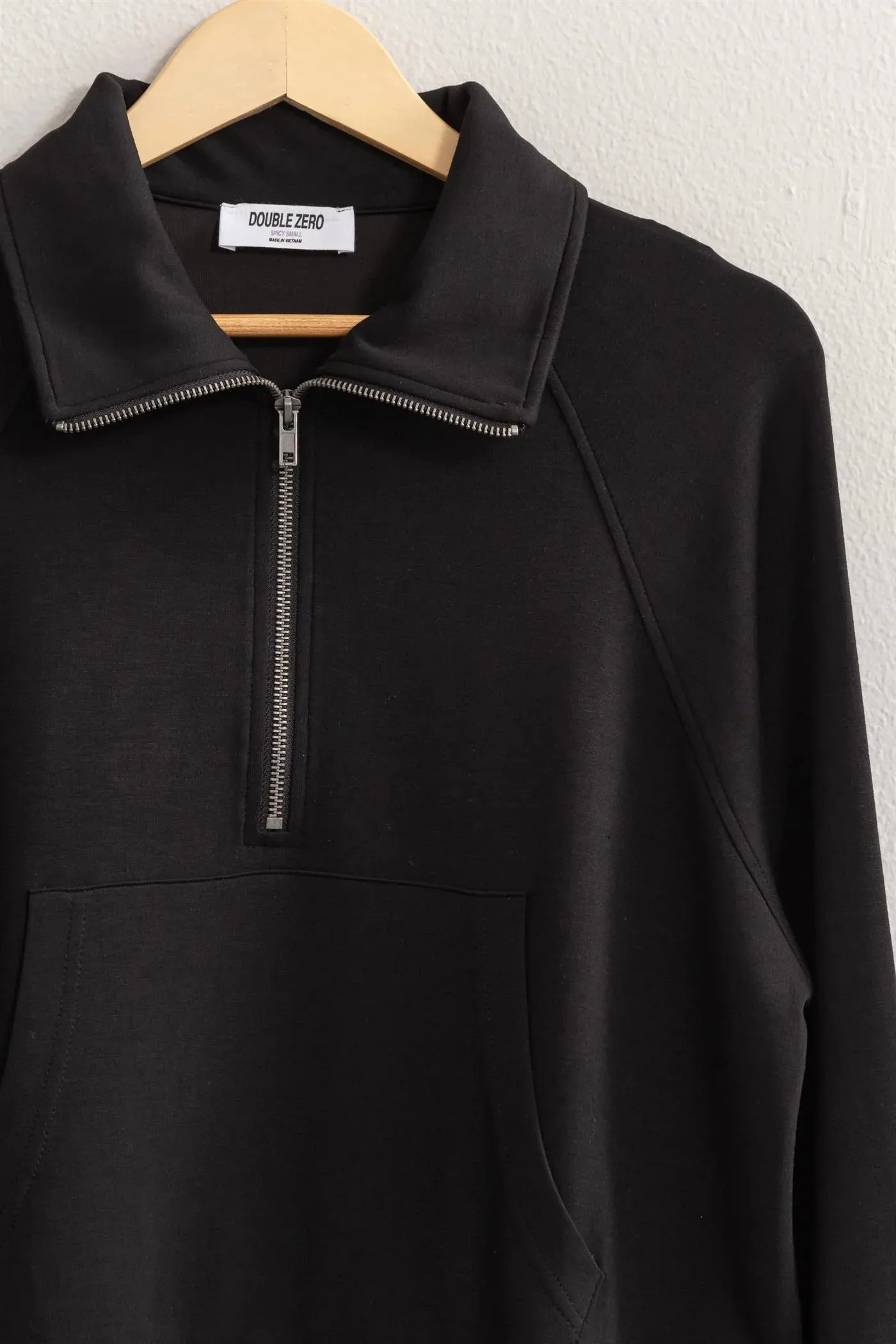 Can't Get Enough Half-Zip Collared Sweatshirt