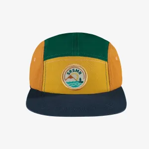 Casquette verte et jaune à visière plate, enfant || Green and yellow cap with flat visor, child