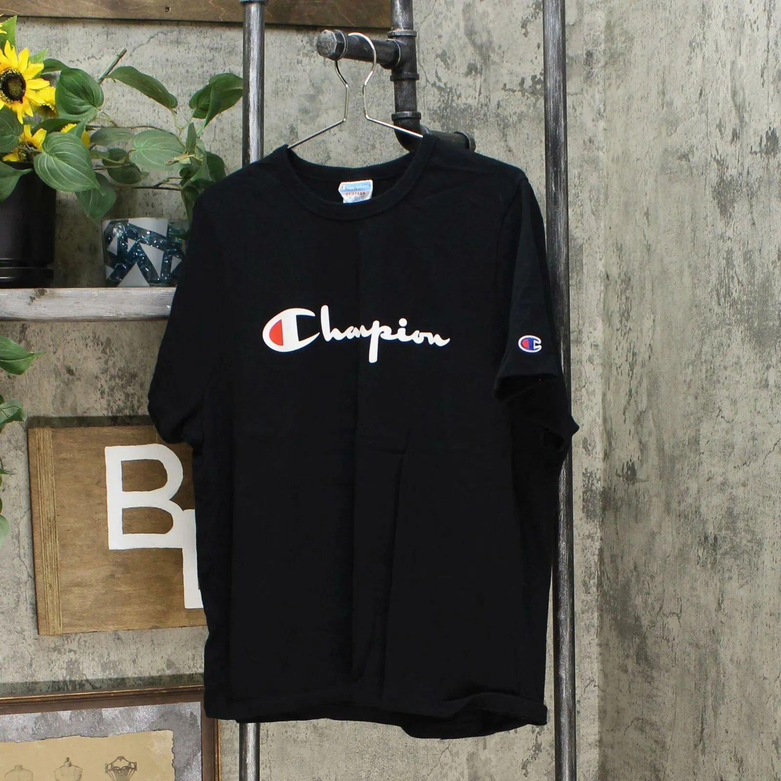 Champion Women's Classic Logo T-Shirt Black XXL