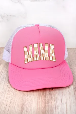 Checkerboard Mama Foam Front Mesh Trucker Cap