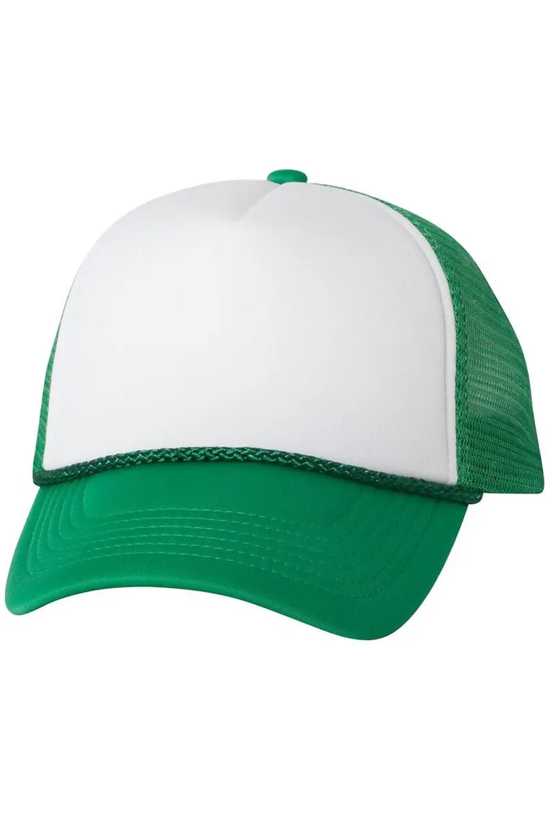 Checkered Charm Foam Mesh Back Trucker Cap