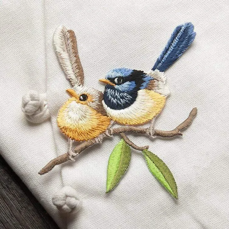 China bird embroidery stick