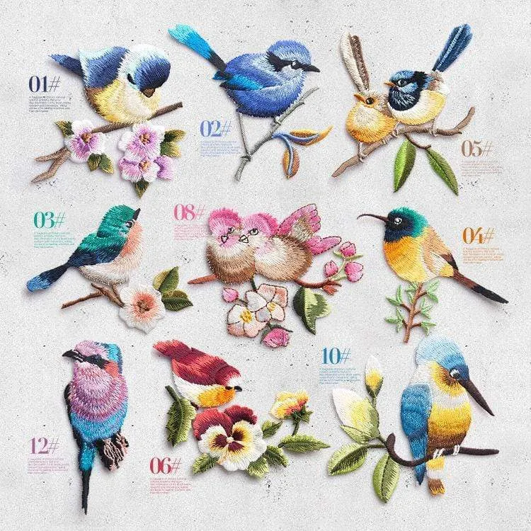 China bird embroidery stick