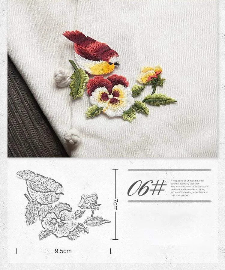 China bird embroidery stick