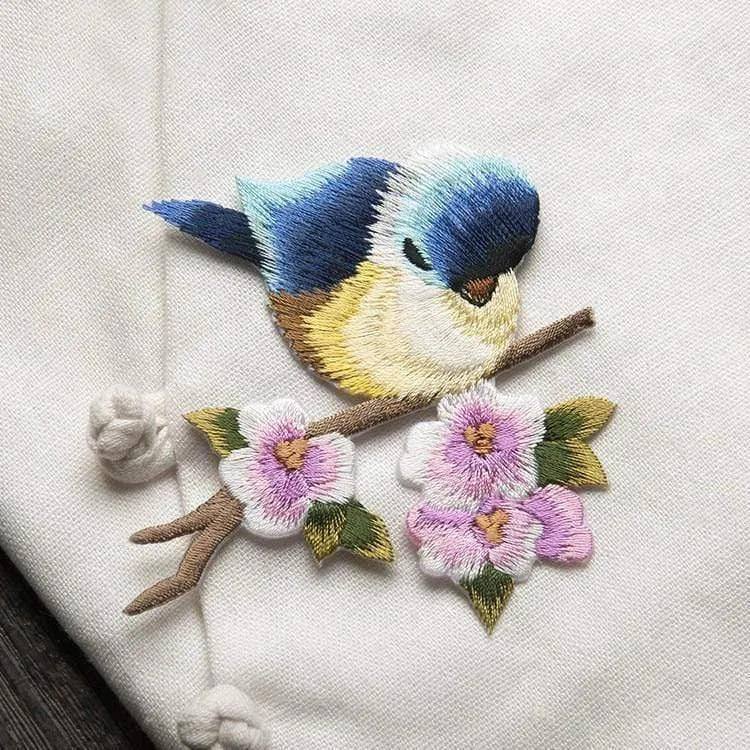 China bird embroidery stick