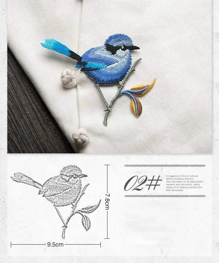 China bird embroidery stick