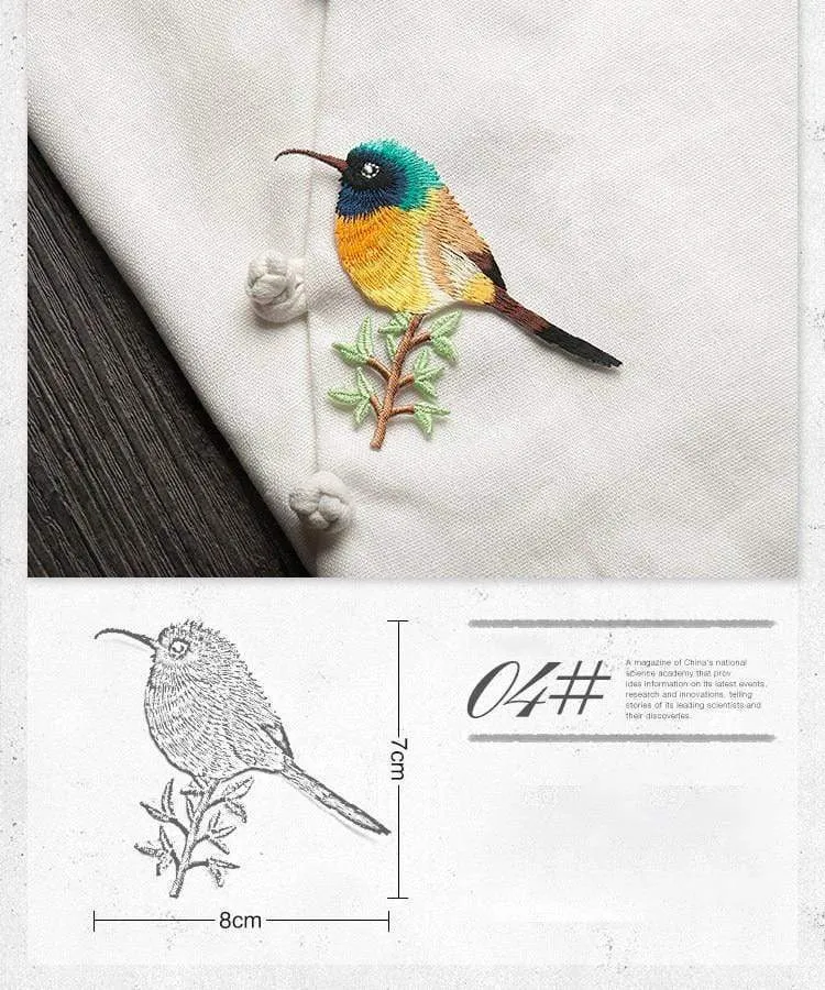 China bird embroidery stick