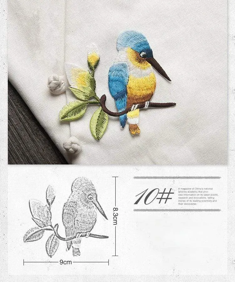 China bird embroidery stick