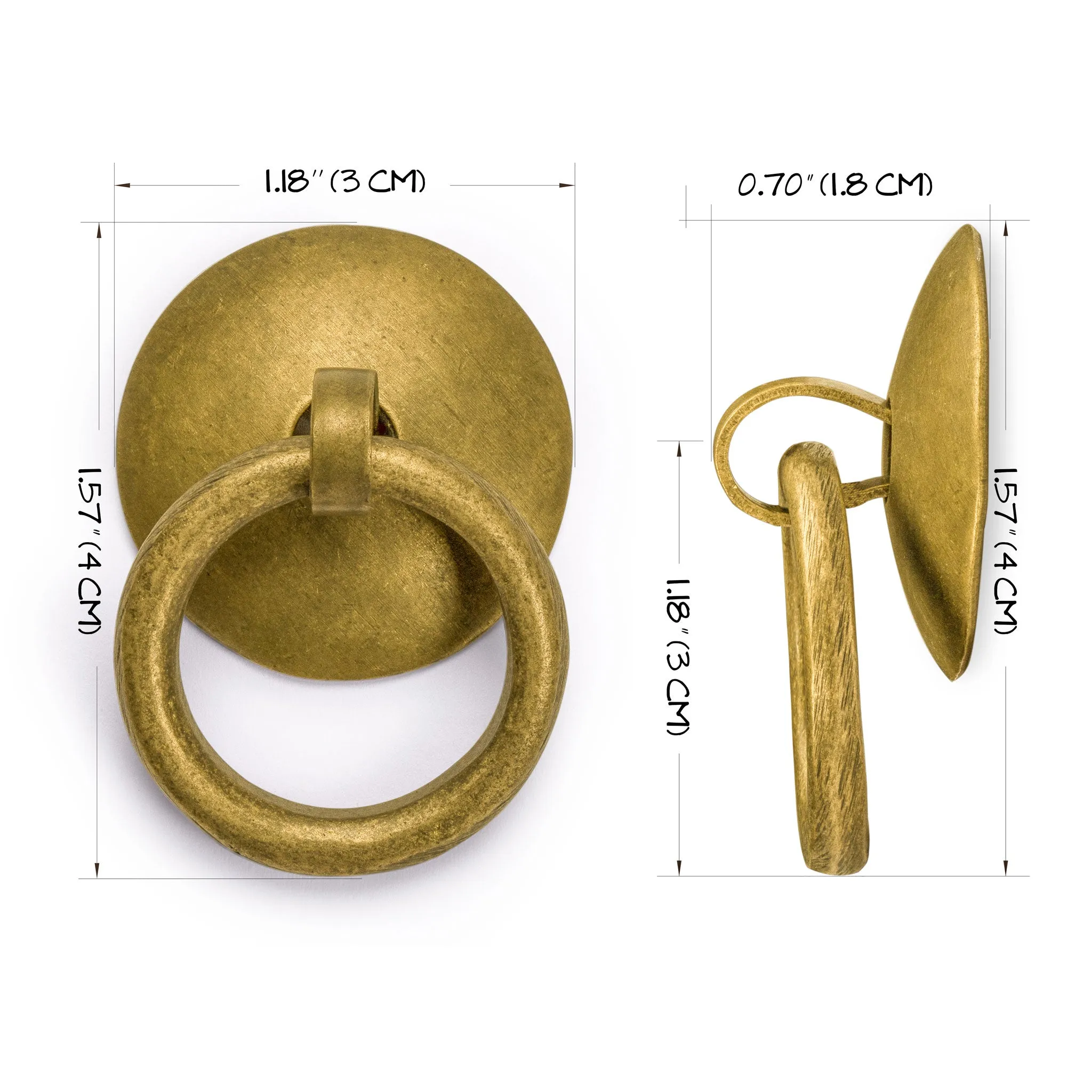 Chinese Medicine Cabinet Pulls 1.6" - Set of 2