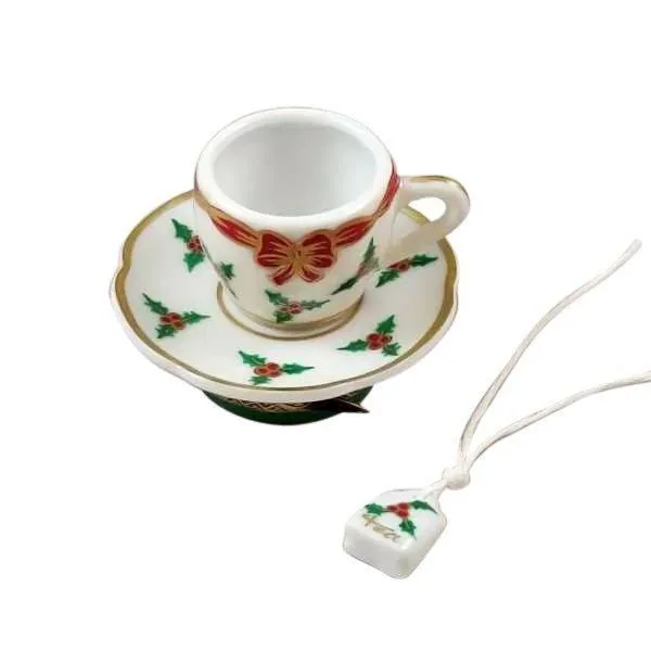Christmas Teacup with Tea