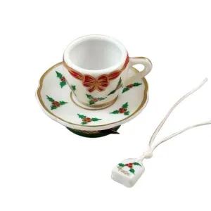 Christmas Teacup with Tea