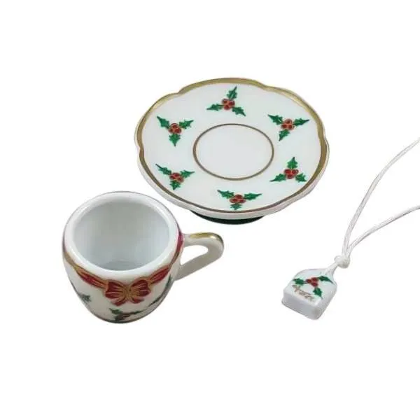 Christmas Teacup with Tea