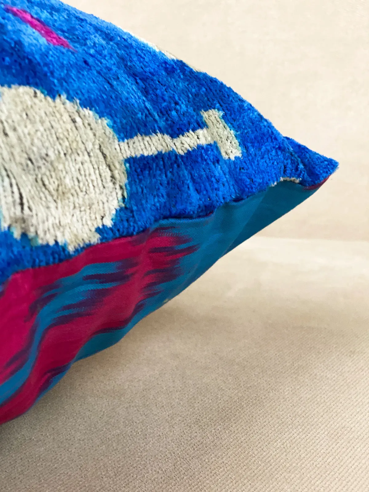Classic Electric Blue Square Pillow Cover