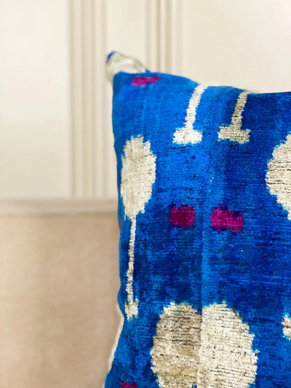 Classic Electric Blue Square Pillow Cover