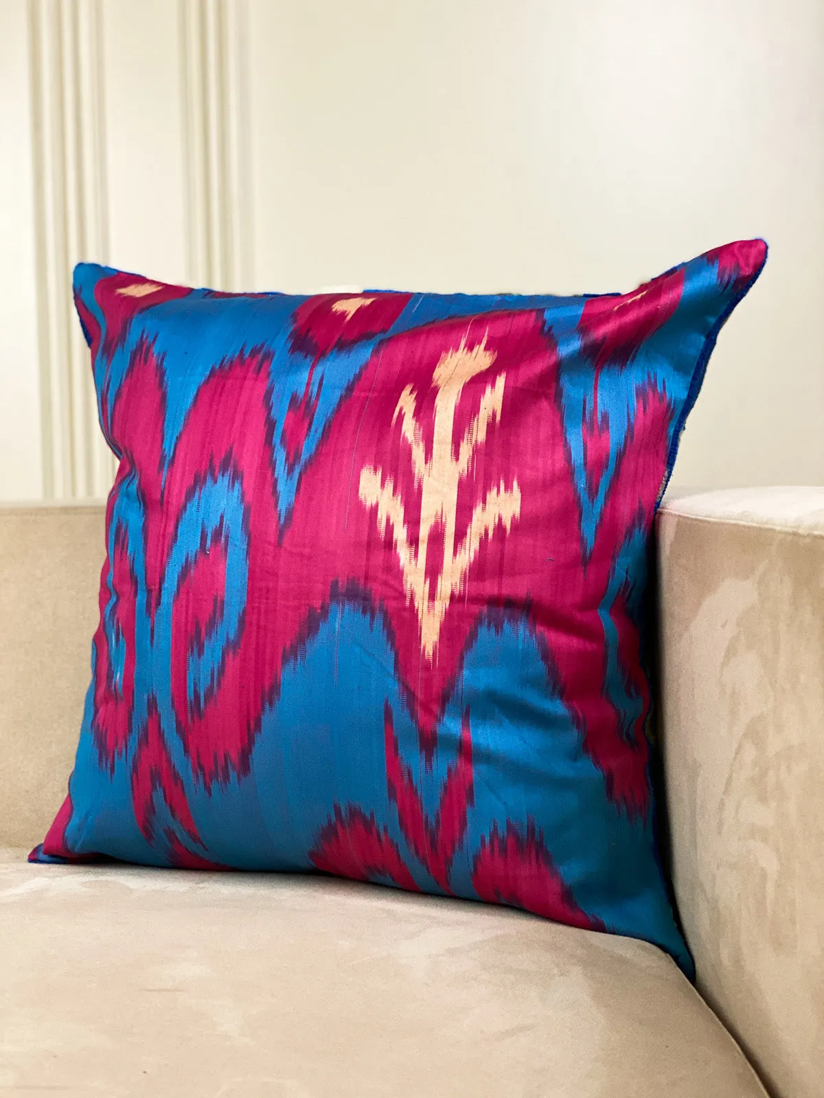Classic Electric Blue Square Pillow Cover