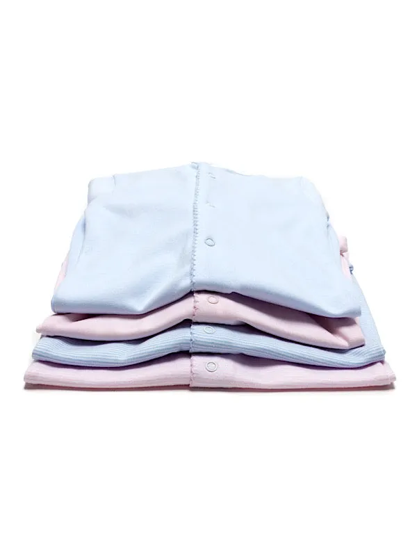 Classic Pima Converter Gown | Lt Blue Mini Stripe