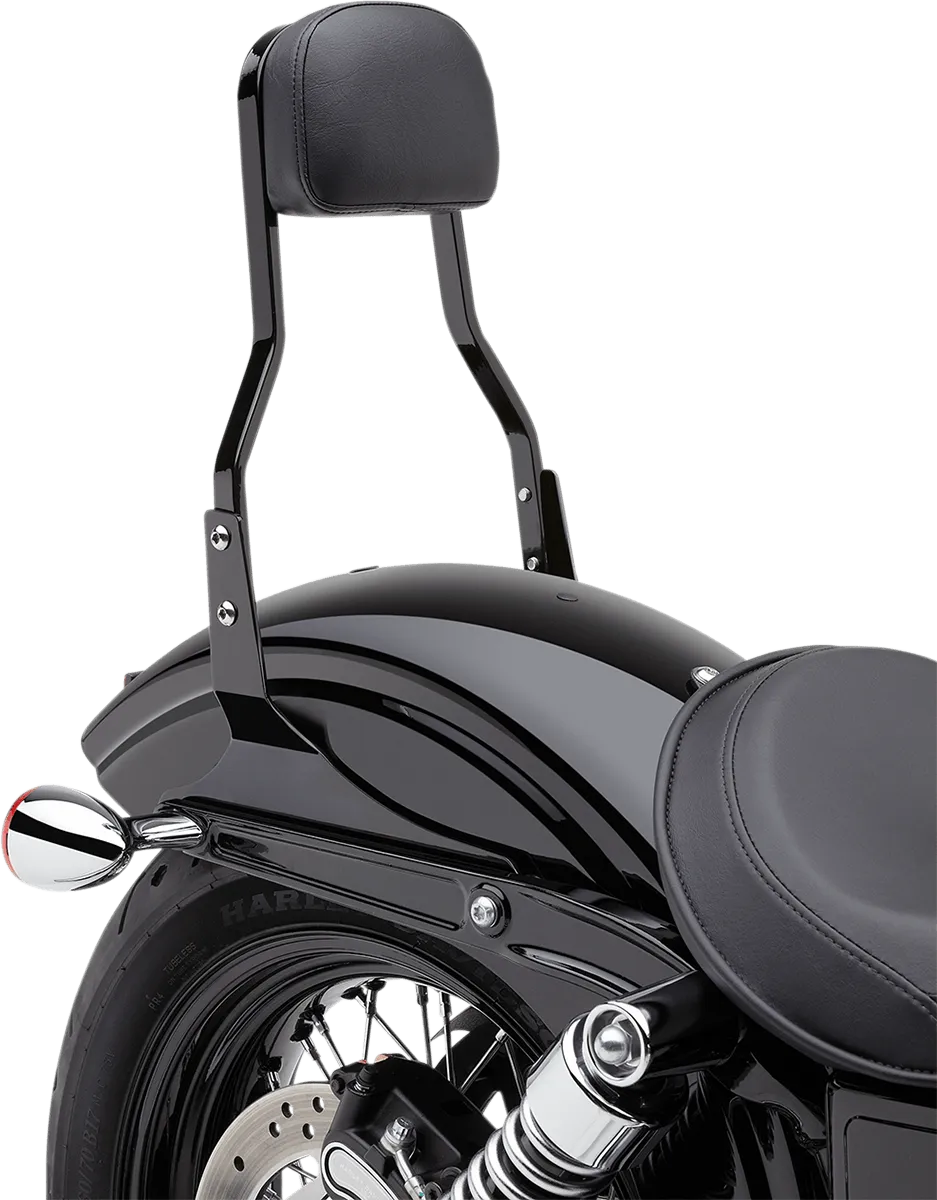 Cobra 602-1204B Short Square Sissy Bar - Black Powder-Coated