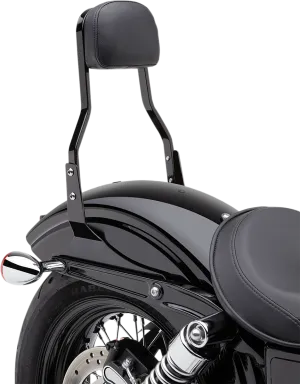 Cobra 602-1204B Short Square Sissy Bar - Black Powder-Coated