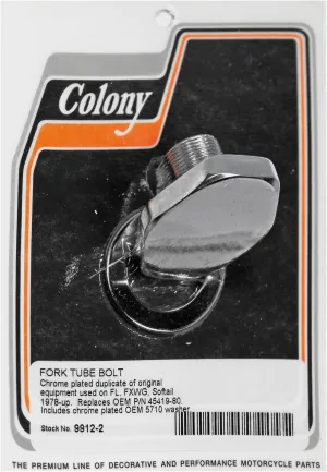 Colony 9912-2 Fork Tube Bolt