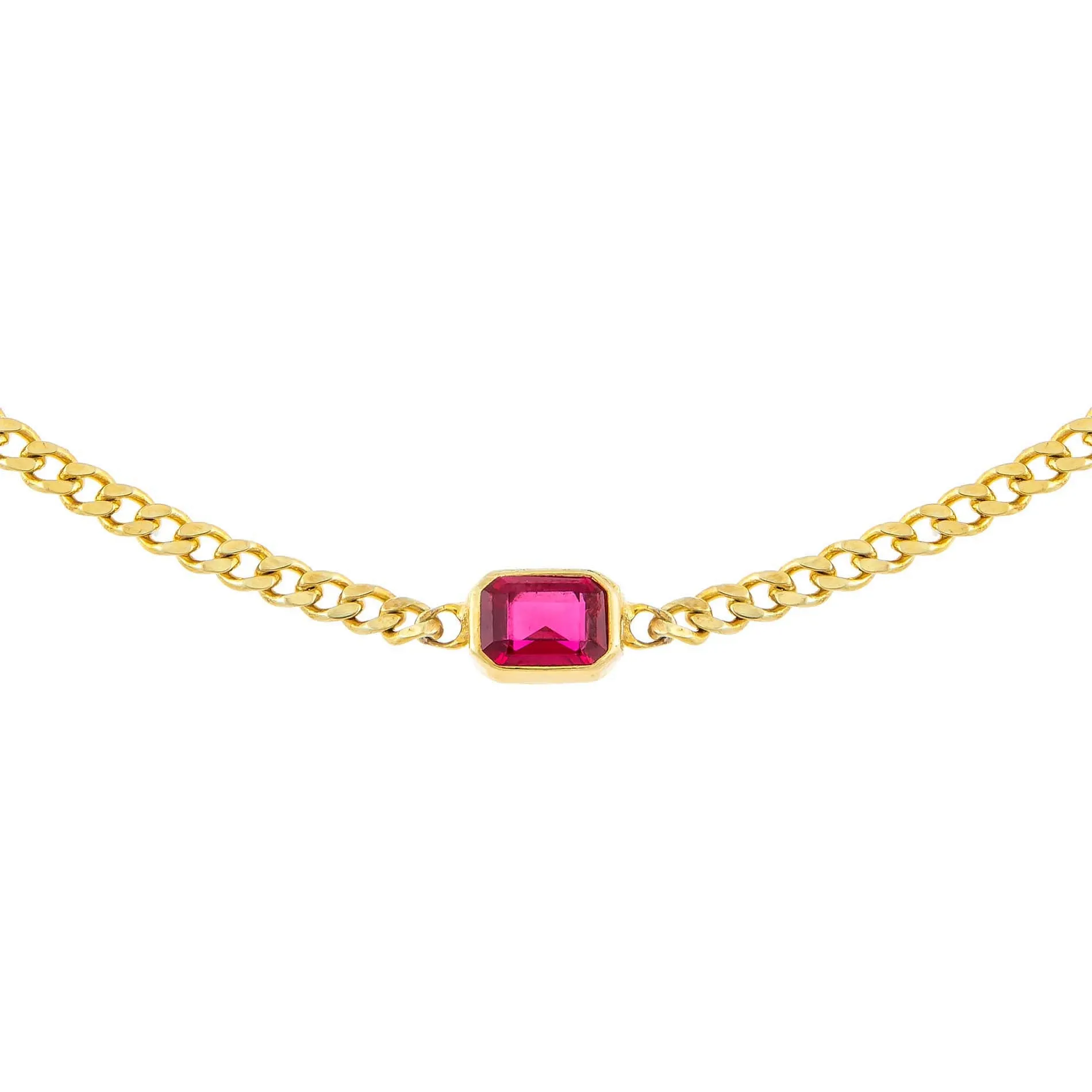 Colored Baguette Cuban Choker