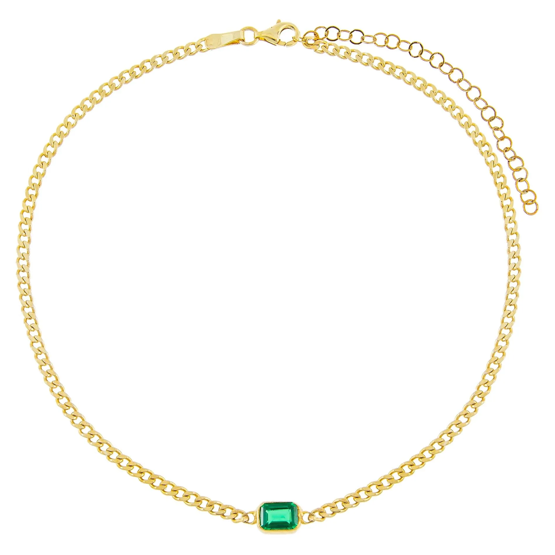 Colored Baguette Cuban Choker