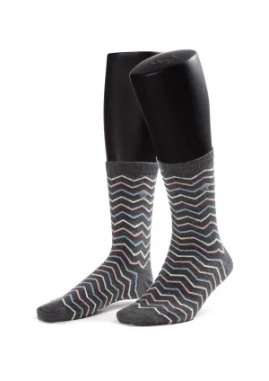 Colored Waves Design Women Socks