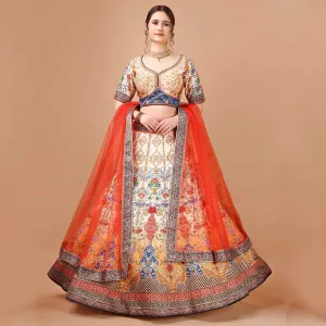 Colour Carousel Lehenga Set with Zari Embroidery