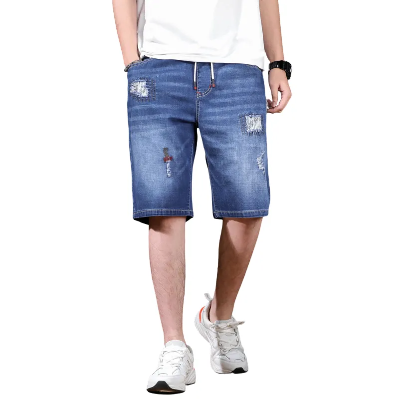 Comfy Loose Plus Size Mid Waist Denim Shorts For Men