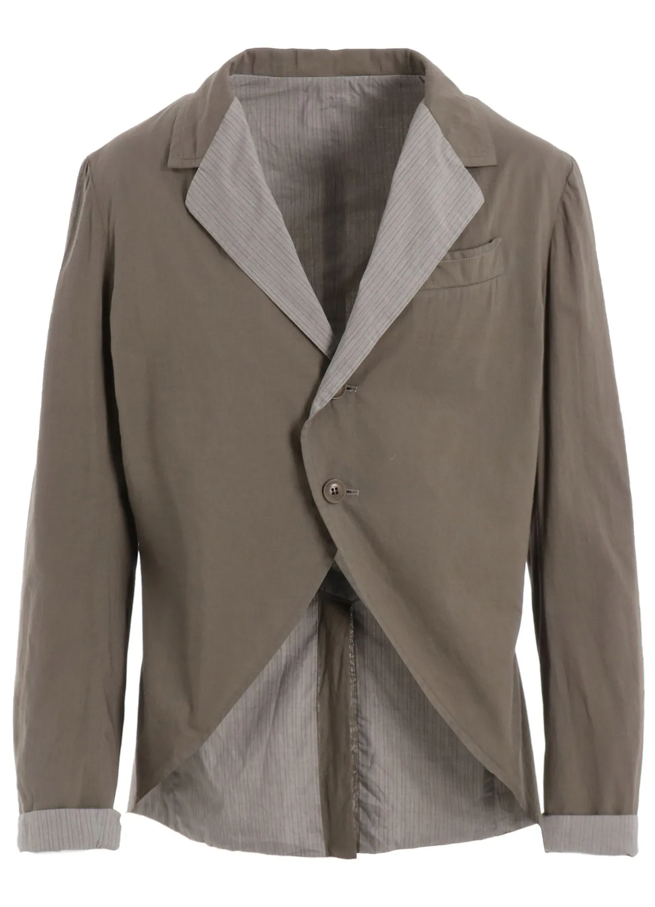 COTTON LAWN GARMENT DYE SWLLOWTAIL JACKET