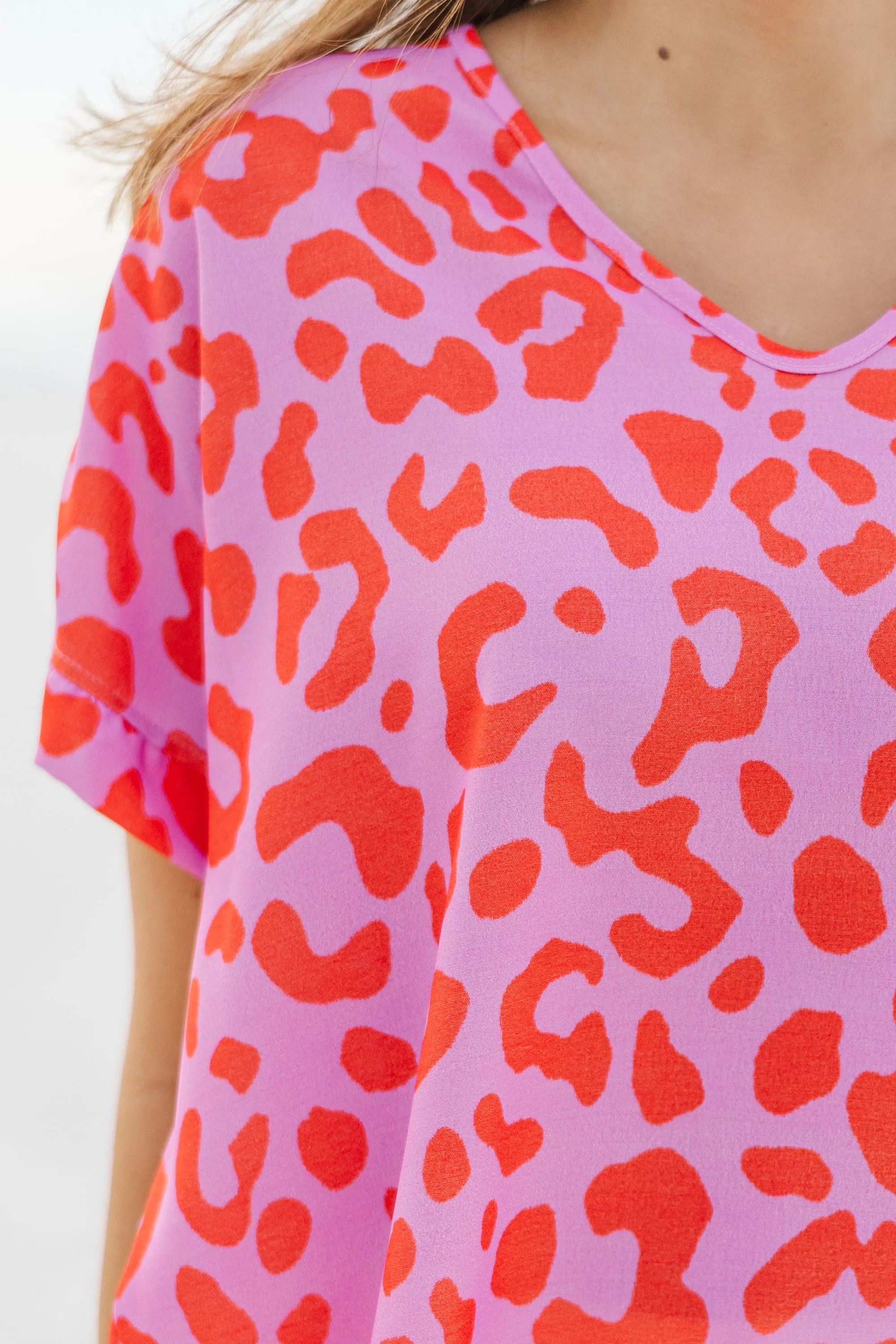 Couldn't Be Happier Pink Leopard Top