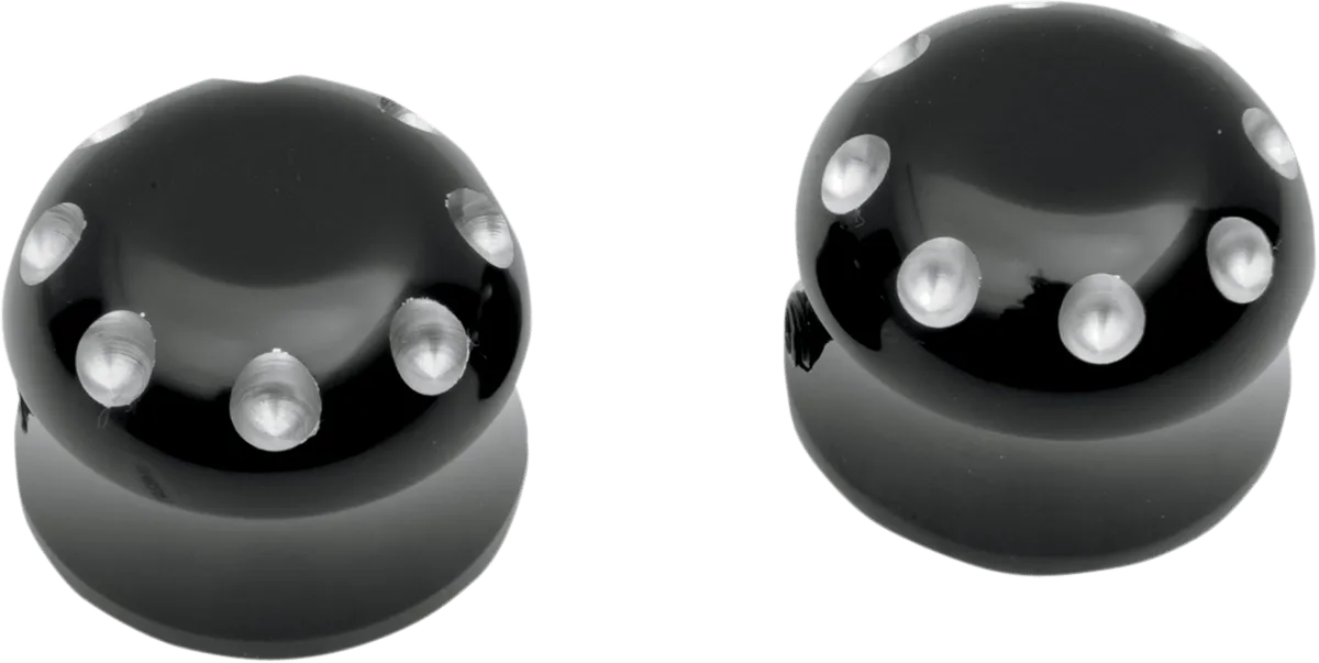 Covingtons C0011-B Axle Caps - Gloss Black Powdercoat - Front