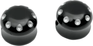 Covingtons C0011-B Axle Caps - Gloss Black Powdercoat - Front