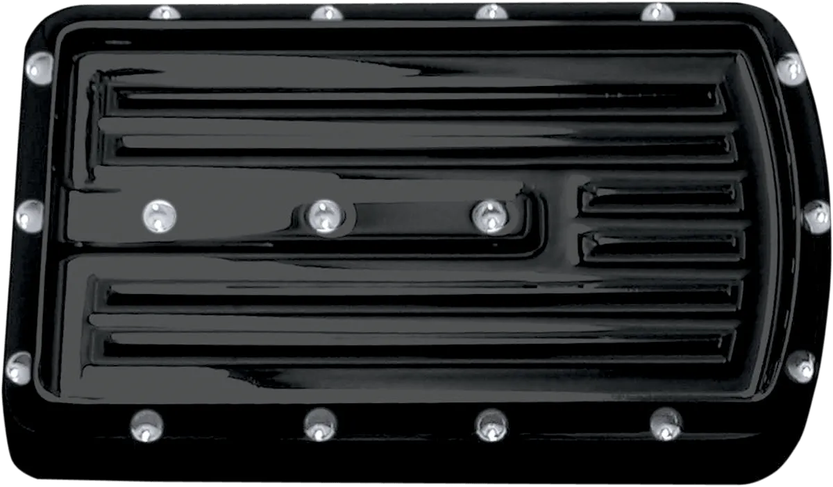 Covingtons C1042-B Finned Brake Pedal Pad - Gloss Black Powdercoat