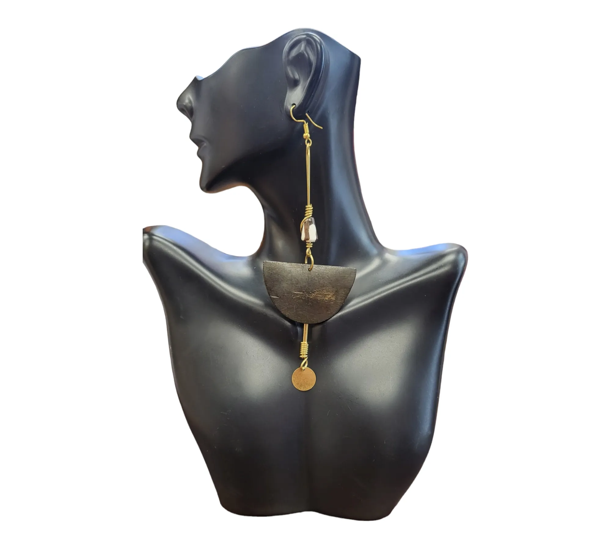 Cowrie Shell | Ivory Bone Earring | Geri's Bluffing Boutique
