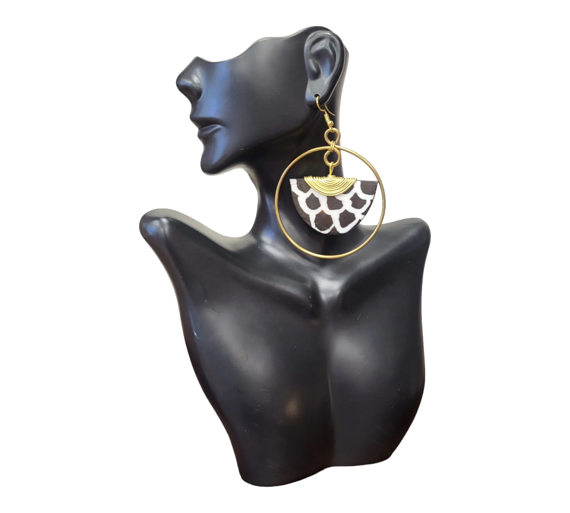 Cowrie Shell | Ivory Bone Earring | Geri's Bluffing Boutique