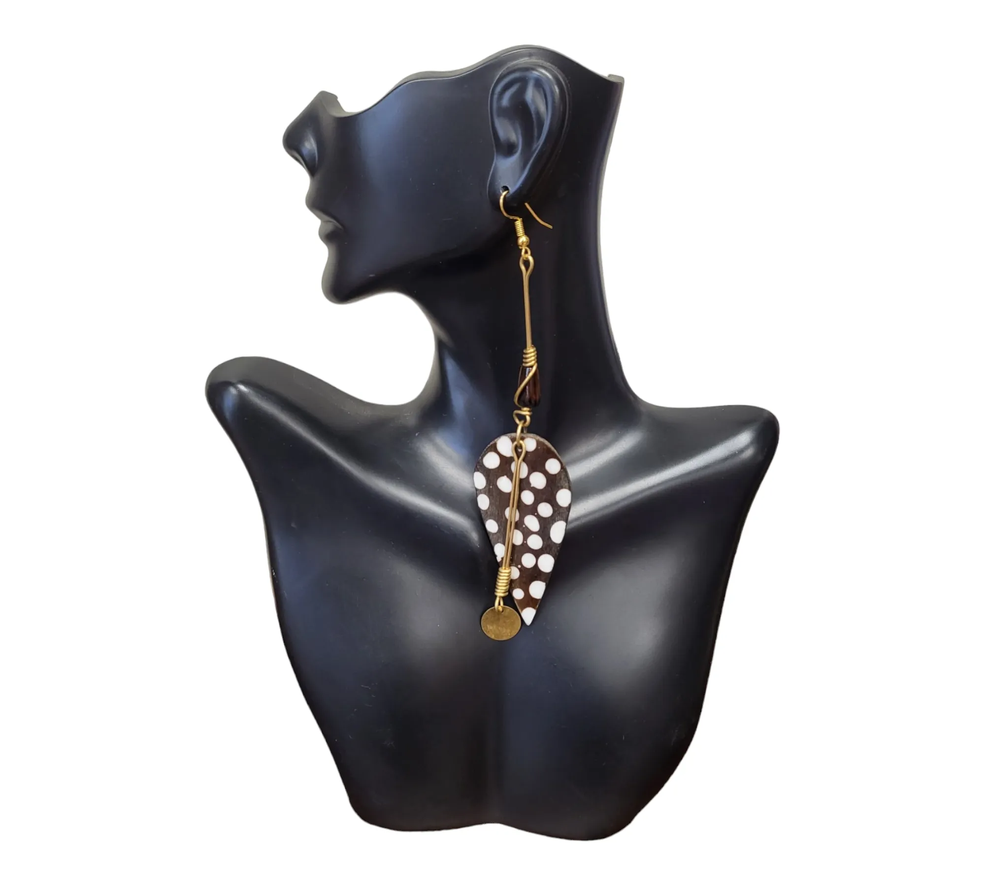 Cowrie Shell | Ivory Bone Earring | Geri's Bluffing Boutique