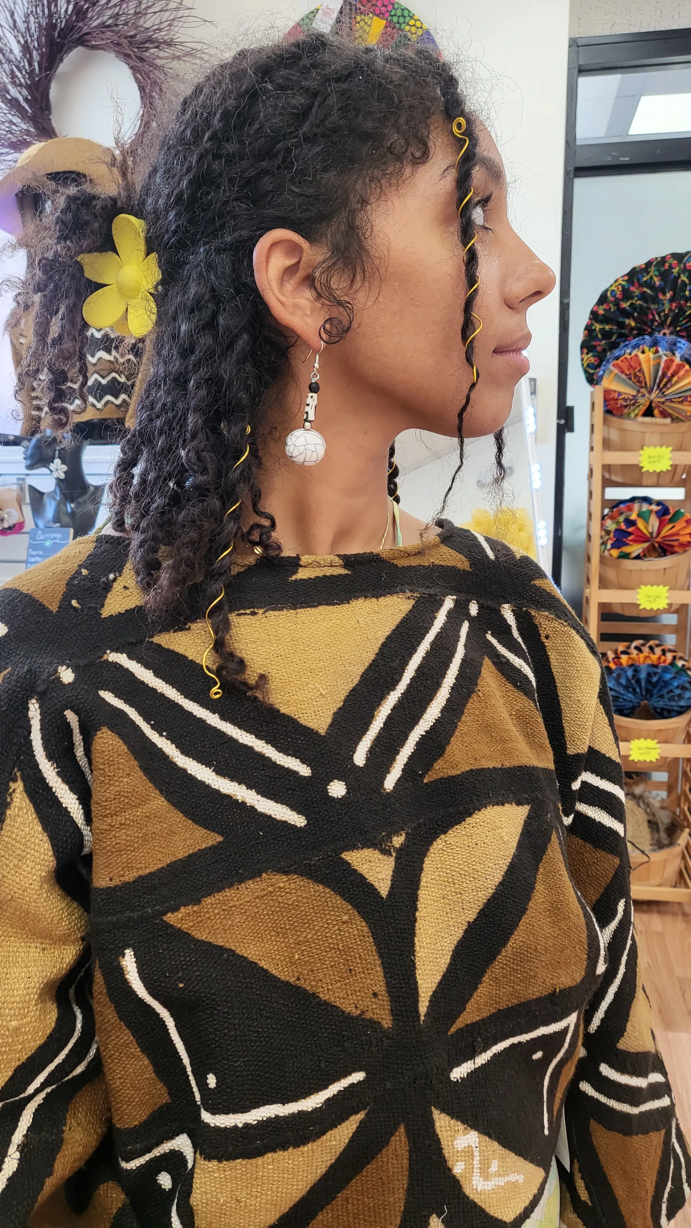 Cowrie Shell | Ivory Bone Earring | Geri's Bluffing Boutique
