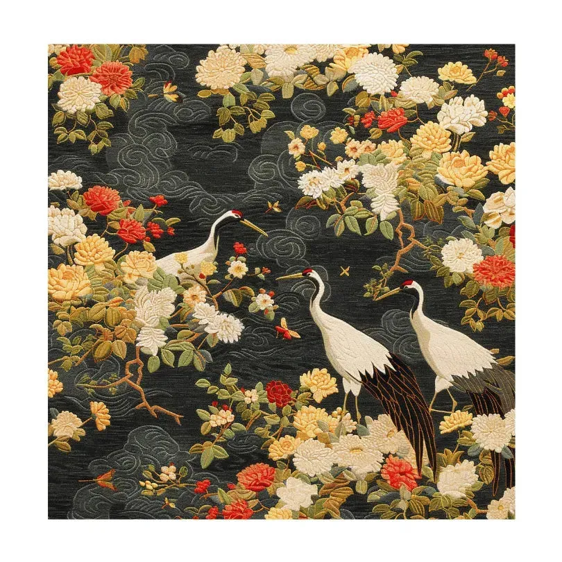 Crane Noir Hand Tufted Rug