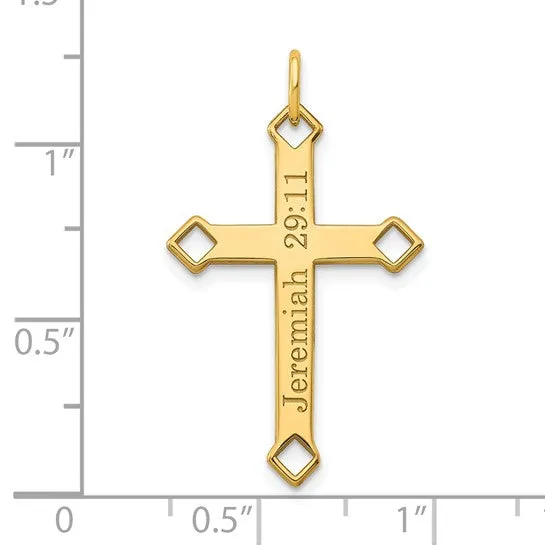 Cross With Etching