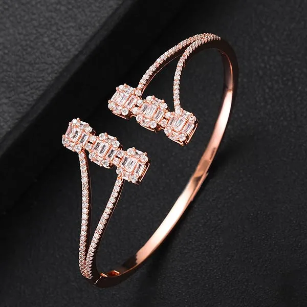 Crystal Brilliance Bangle Cuff - A Trendsetting Touch