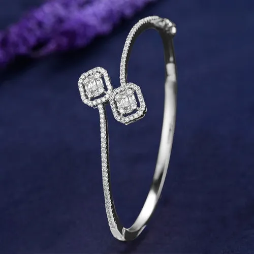 Crystal Brilliance Bangle Cuff - A Trendsetting Touch