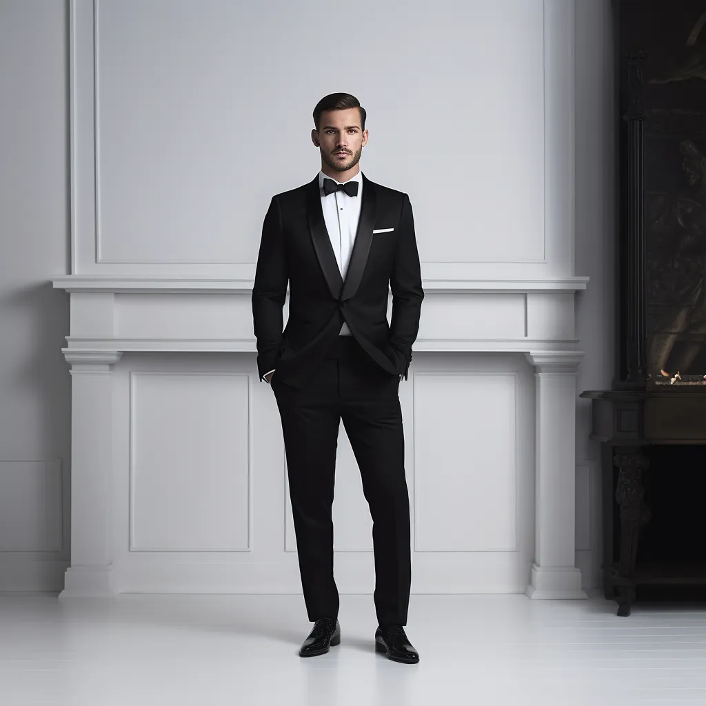 Custom Black Shawl Lapel Tuxedo Vitale Barberis canonico