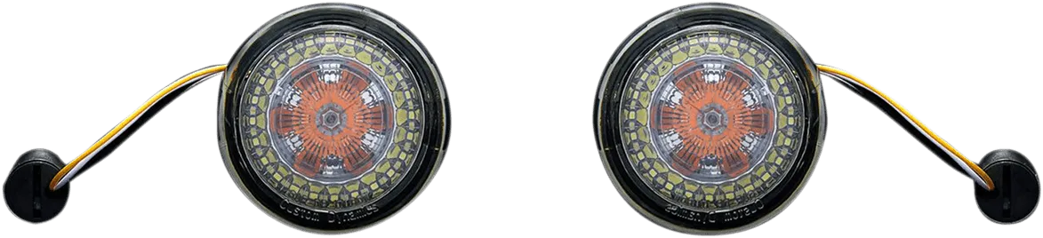 Custom Dynamics PB-AW-1157-T Flat Probeam Amber/White Dynamic Ringz Inserts with Smoked Lenses