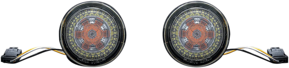 Custom Dynamics PB-AW-1157-T Flat Probeam Amber/White Dynamic Ringz Inserts with Smoked Lenses